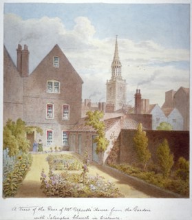 Mr Upcott's House, Upper Street, Islington, London, c1835. Artist: Anon