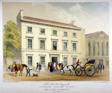 Literary Society building on Borough Road, Southwark, London, 1840. Artist: D McKewan