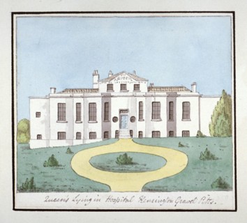 The Queen's Lying-in Hospital, Kensington Gravel Pits, London, c1820. Artist: Anon