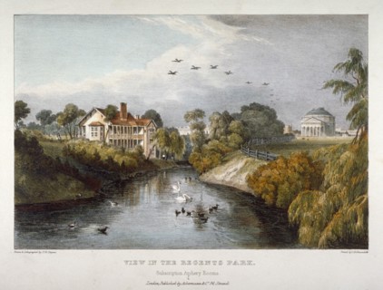 View in Regent's Park, St Marylebone, London, c1830. Artist: Thomas Mann Baynes