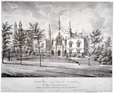 Stepney Grammar School, Stepney, London, c1840. Artist: Charles Joseph Hullmandel