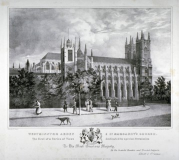 Westminster Abbey and St Margaret's Church, London, 1830. Artist: Dean and Munday
