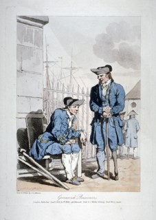 'Greenwich Pensioners', 1808. Artist: John Augustus Atkinson