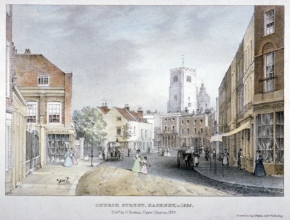 Church Street, Hackney, London, 1835. Artist: Day & Haghe