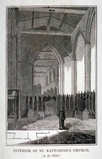 Interior of the Church of St Katherine by the Tower, Stepney, London, 1810. Artist: JWA