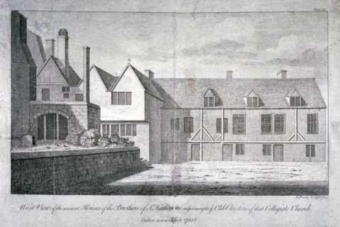 West view of the Church of St Katherine by the Tower, Stepney, London, 1764. Artist: F Perry