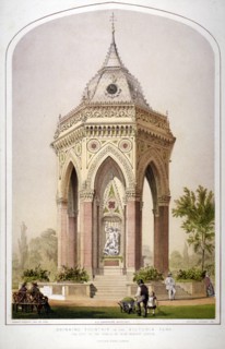 The drinking fountain in Victoria Park, Hackney, London, c1861. Artist: Robert Dudley