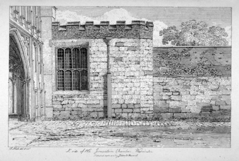 North side of the Jerusalem Chamber in Westminster Abbey, London, 1805. Artist: Frederick Nash