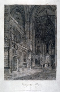 Interior view of Westminster Abbey, London, 1805. Artist: James Sargant Storer