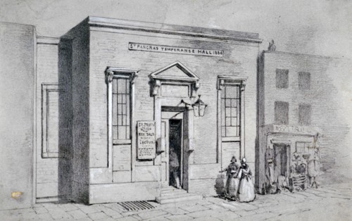 Occasional Chapel, Weir's Passage and Temperance Hall, St Pancras, London, 1855. Artist: Thomas Hosmer Shepherd