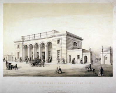 South Western Railway Terminus, Nine Elms, Battersea, London, c1840. Artist: Anon