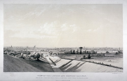 London and Croydon Railway, New Cross, Deptford, London, 1838. Artist: Edward Duncan