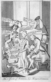 'The effects of petitions and remonstrances', 1770. Artist: Anon