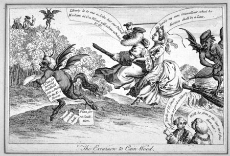 'The excursion to Cain Wood', 1771. Artist: Anon