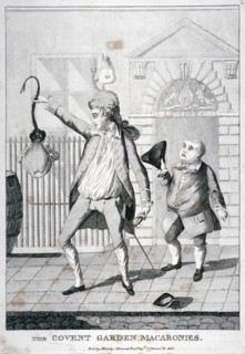 'The Covent Garden macaronies', 1772. Artist: Anon