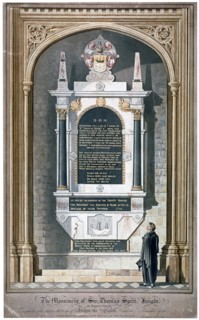 Monument to Sir Thomas Spert in St Dunstan's church, Stepney, London, 1809. Artist: George Hawkins