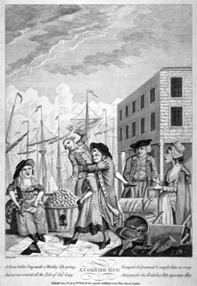 'A Cornish Hug', 1781. Artist: Anon