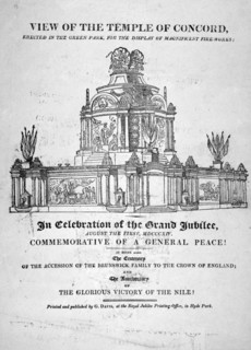 Temple of Concord, Green Park, Westminster, London, 1814. Artist: Anon