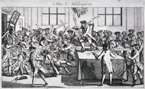 'The addressers', 1769. Artist: Anon