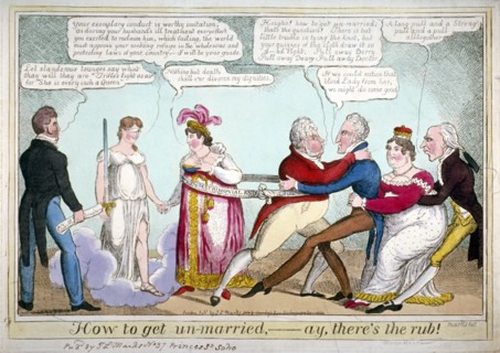 'How to get un-married, ay, there's the rub!', 1820. Artist: JL Marks