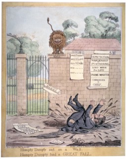 'Humpty Dumpty sat on a Wall...', 1821. Artist: Richard Dighton