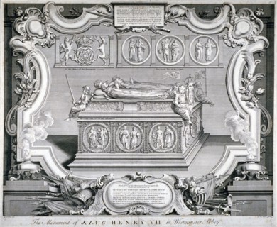 Tomb of Henry VII and Queen Elizabeth, Westminster Abbey, London, c1750. Artist: Claude Dubosc