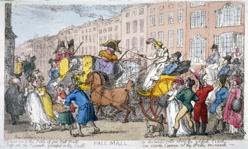 Pall Mall', 1807 Artist: Thomas Rowlandson