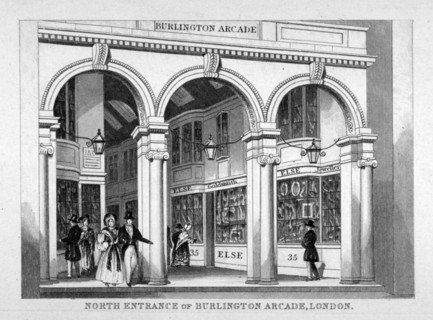 Burlington Arcade, Westminster, London, c1825. Artist: Anon