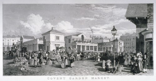 Covent Garden Market, Westminster, London, 1827. Artist: Frederick James Havell