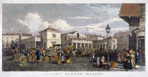 Covent Garden Market, Westminster, London, 1827. Artist: Frederick James Havell