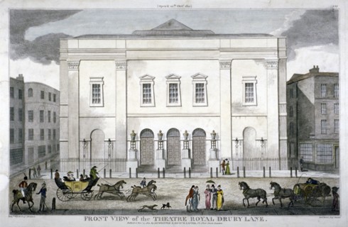 Front view of the Theatre Royal, Drury Lane, Westminster, London, 1812. Artist: Anon
