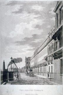 View of the Adelphi Terrace, Westminster, London, 1768. Artist: Anon