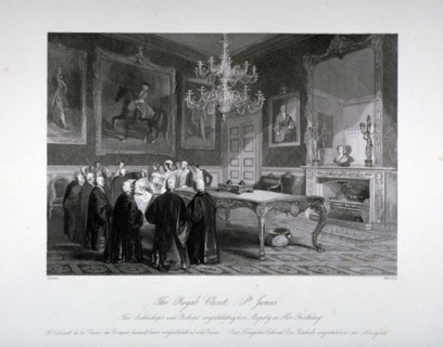 Interior view of the Royal Closet in St James's Palace, Westminster, London, c1840. Artist: Harden Sidney Melville