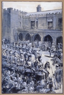The proclamation of Queen Victoria at St James's Palace, Westminster, London, 1837. Artist: William Heysham Overend
