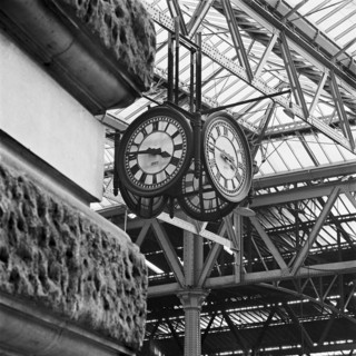 Clock at Waterloo Station, London, 1960-1972