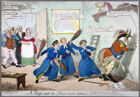 A peep into the Blue Coat School!!!!!!!!!', 1815. Artist: Anon