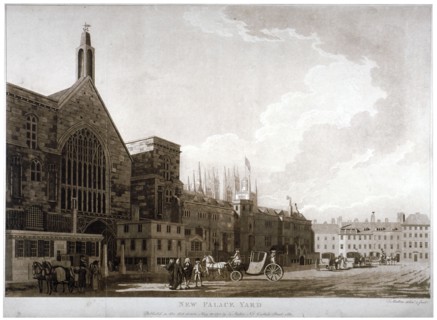 New Palace Yard and the entrance to Westminster Hall, London, 1782. Artist: Thomas Malton II