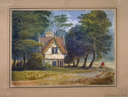 View of the lodge in Hyde Park, London, 1826. Artist: George Shepheard