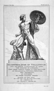 View of the statue of Achilles, Hyde Park, London, 1822. Artist: J Mills