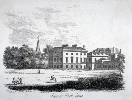 View of Park Lane, Westminster, London, 1808. Artist: James Peller Malcolm