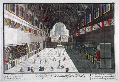Interior view of Westminster Hall, London, c1750. Artist: Anon