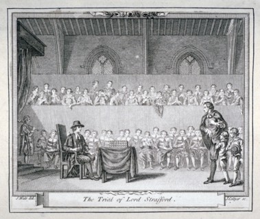 The Trial of Thomas Wentworth, Earl of Strafford, Westminster Hall, London, 1641 (c1750). Artist: J Collyer