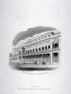 Vignette of the King's Theatre, Haymarket, London, 1824. Artist: Anon