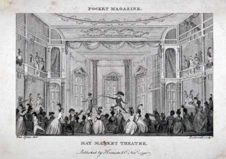 Interior of the Haymarket Theatre, London, 1795. Artist: Thomas Rothwell