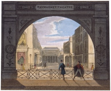 View of the Haymarket Theatre, London, c1820. Artist: Anon
