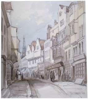View of Holywell Street, Westminster, London, 1851. Artist: Thomas Colman Dibdin