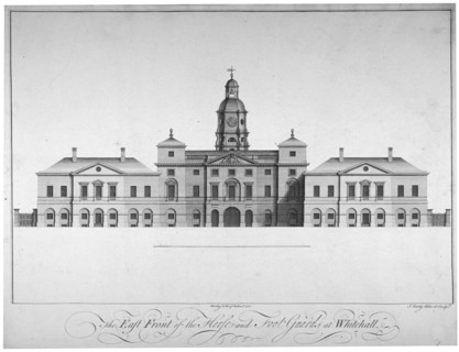 Elevation of the east front of Horse Guards, Westminster, London, 1752. Artist: John Vardy