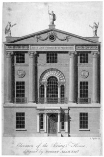 Front elevation of the Society of Arts building in John Adam Street, Westminster, London, c1770. Artist: Isaac Taylor