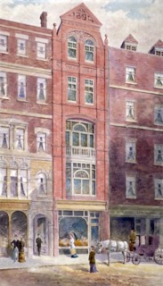 View of buildings on Ludgate Hill showing figures on the street, City of London, c1870. Artist: Anon