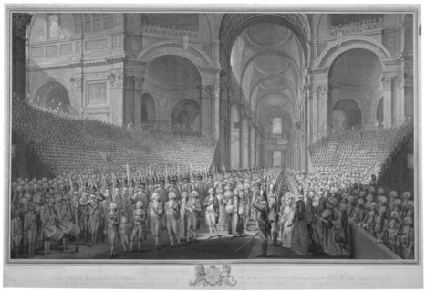 Service of thanksgiving in St Paul's Cathedral, City of London, 1789 (1793). Artist: James Neagle